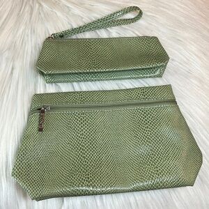 CLINIQUE Cosmetics Bag - 2-in-1 Make-Up Purse - EUC